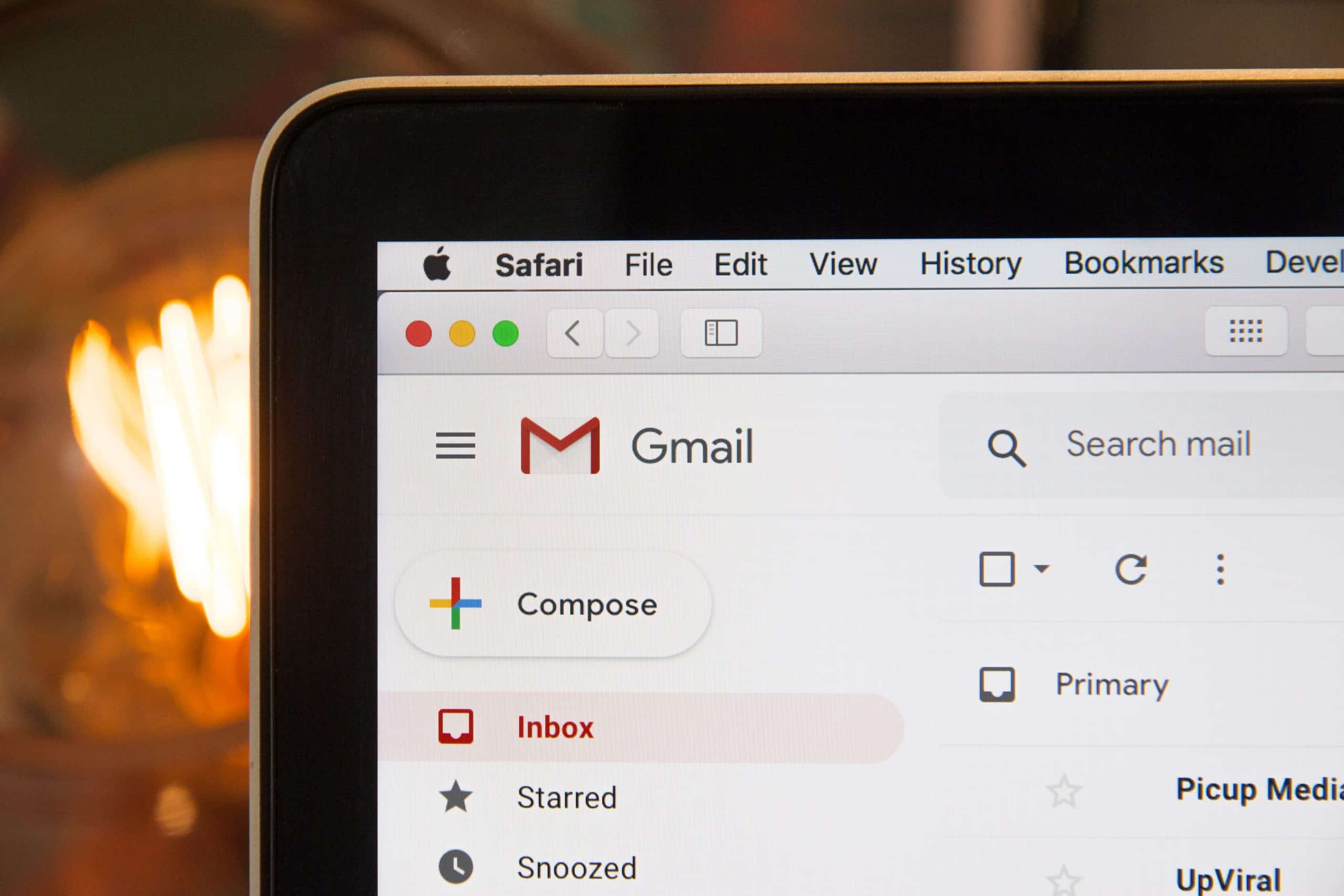 gmail email on a computer