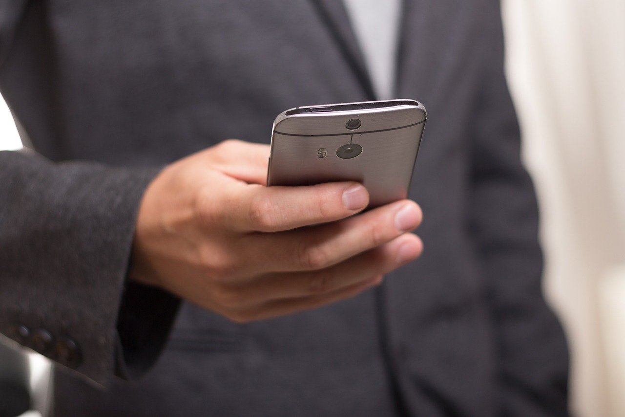 man using phone