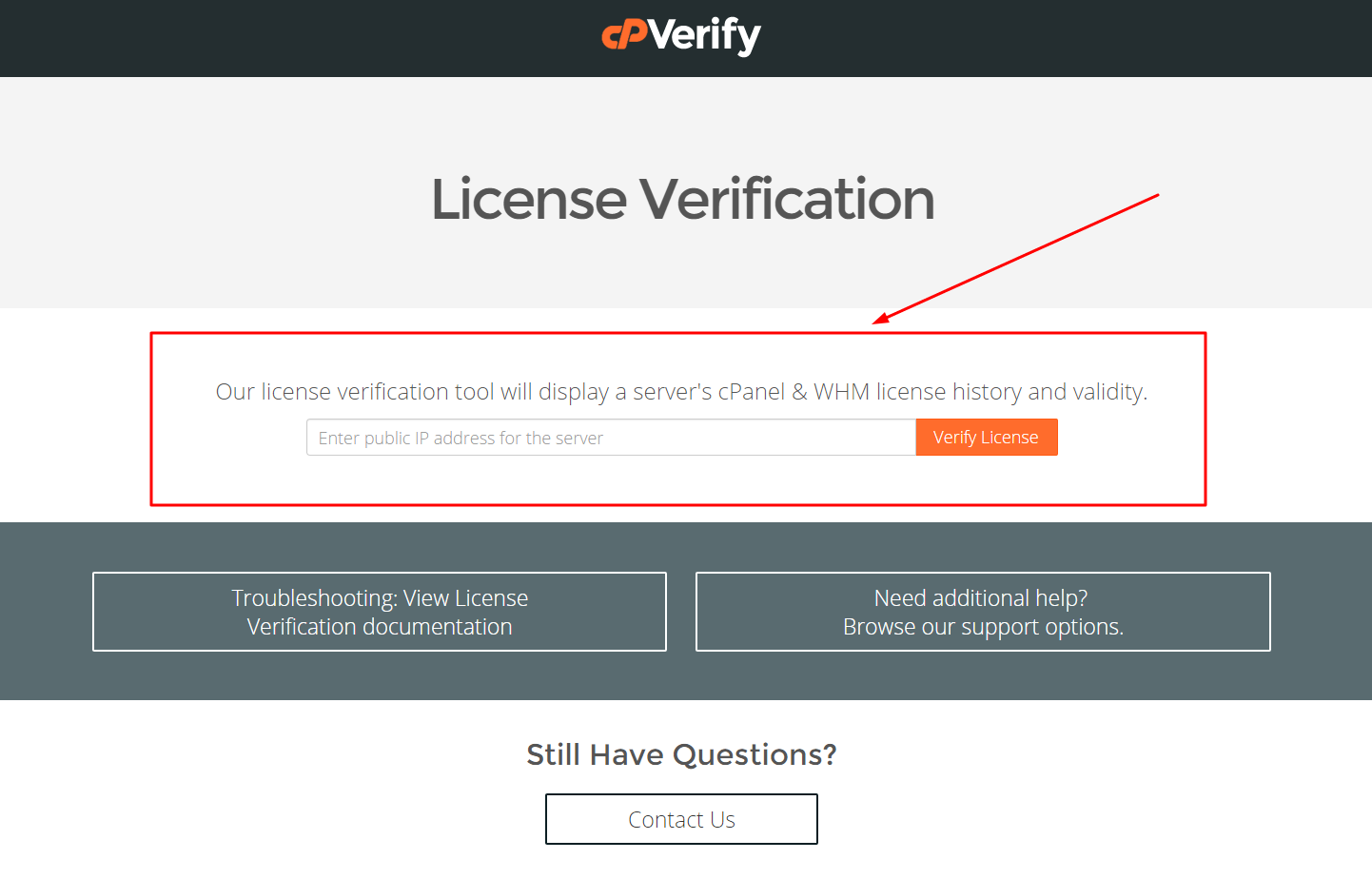 cpanel verify